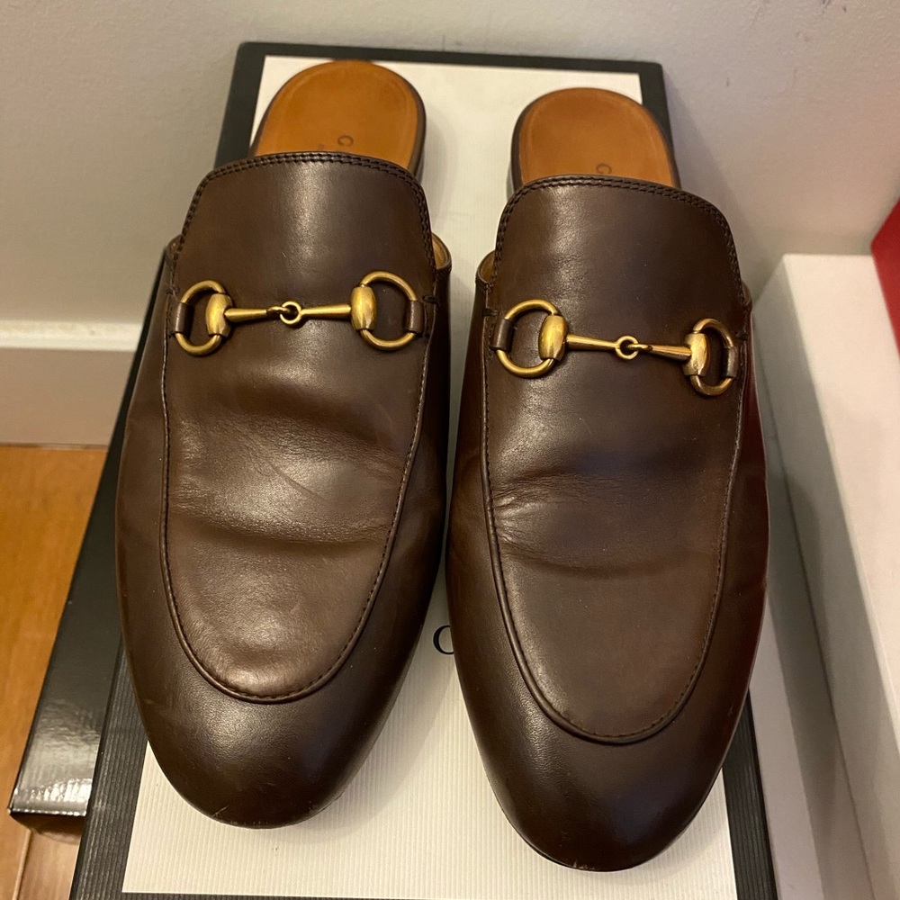 Gucci Princetown Loafer Slides Brown size 38
